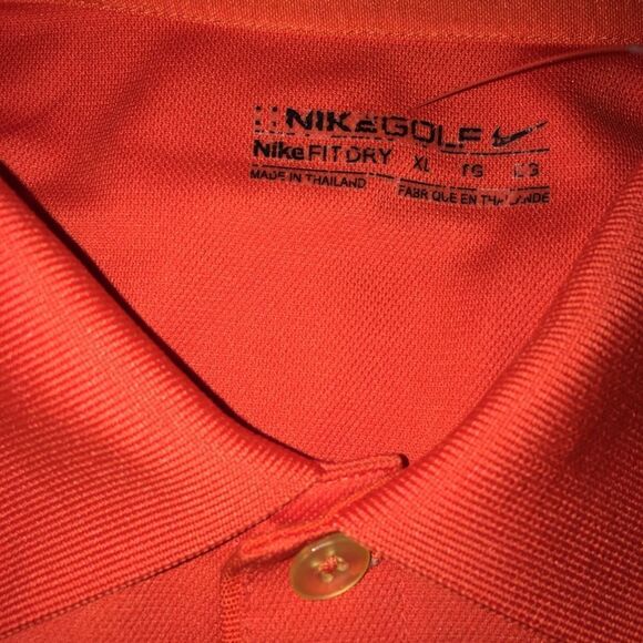 Nike Florida Gators NCAA Team issue Orange basketball poly Golf Polo Shirt XL - Picture 4 of 4